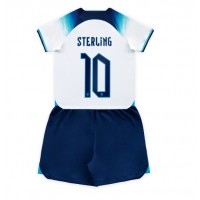 Englanti Raheem Sterling #10 Koti Peliasu Lasten MM-kisat 2022 Lyhythihainen (+ Lyhyet housut)